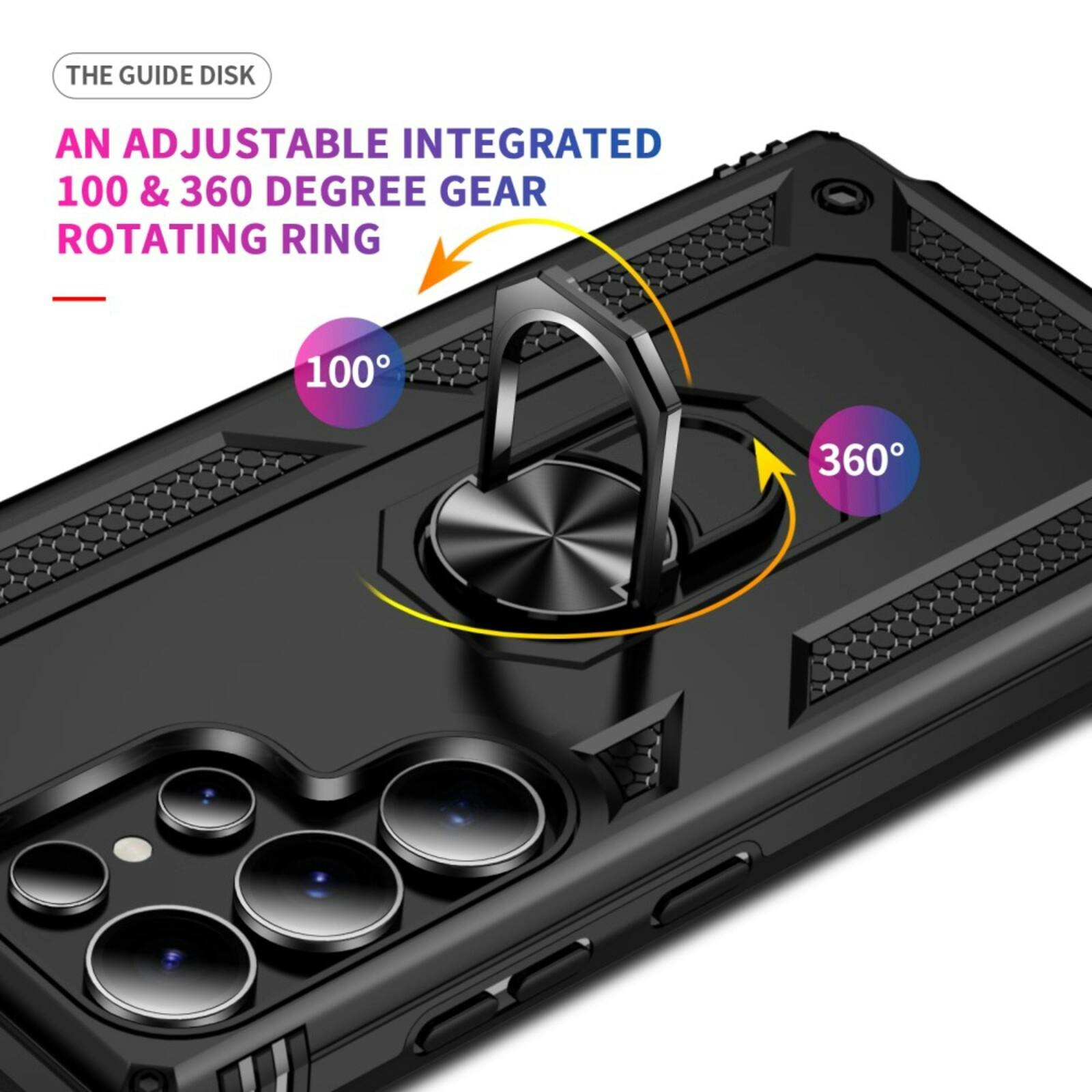 CaseBody Samsung Galaxy S25 Ultra Shield Case Zwart