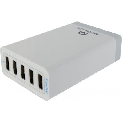 Mobilize Reislader 5-Port USB White 8.0A