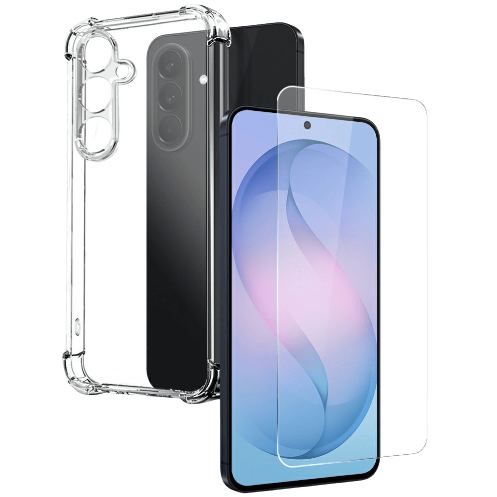 Northjo Samsung Galaxy S26 FE Shockproof Hoesje en Screenprotector Transparant