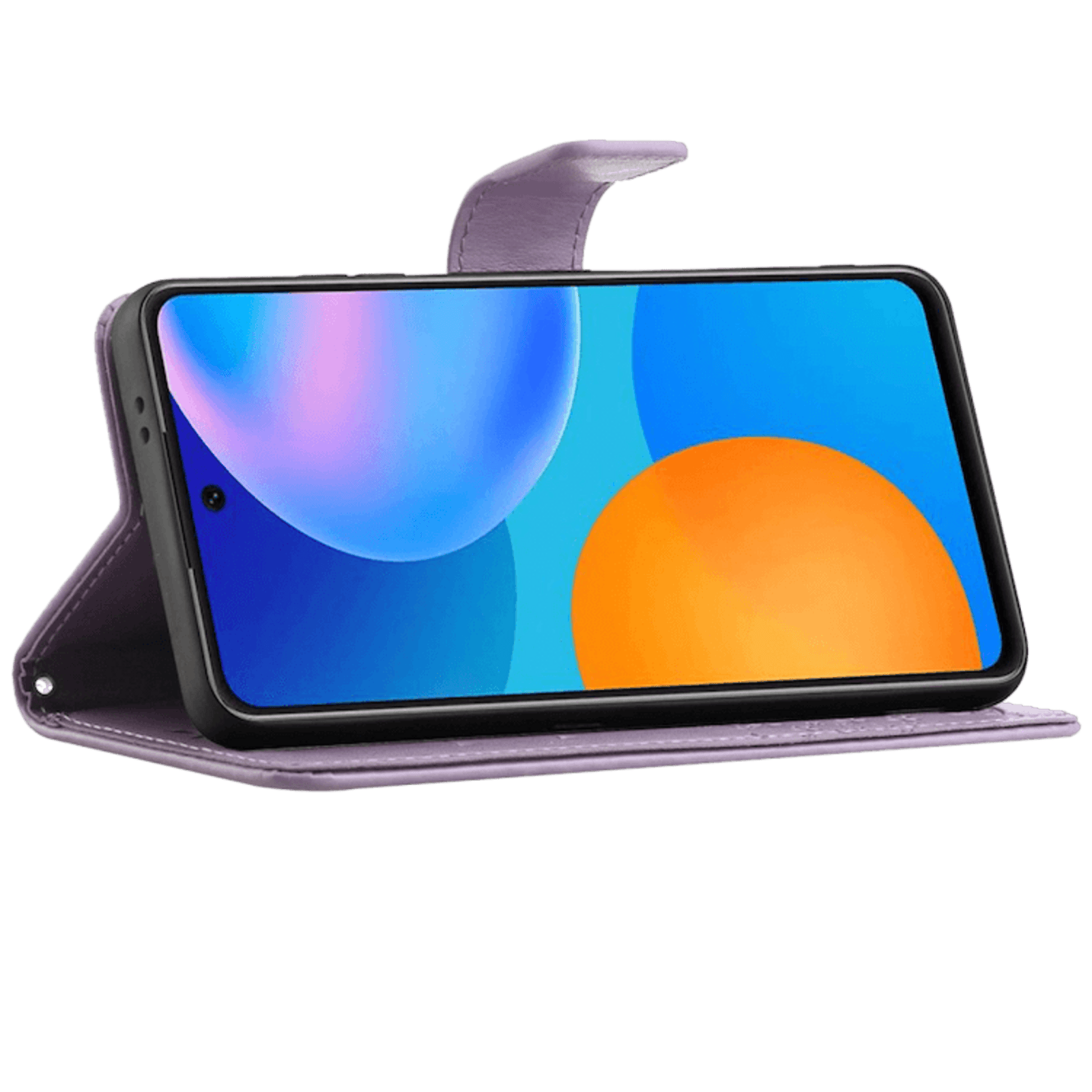 Comfycase Samsung Galaxy S21 Plus Bookcase Hoesje Uiltjes Paars