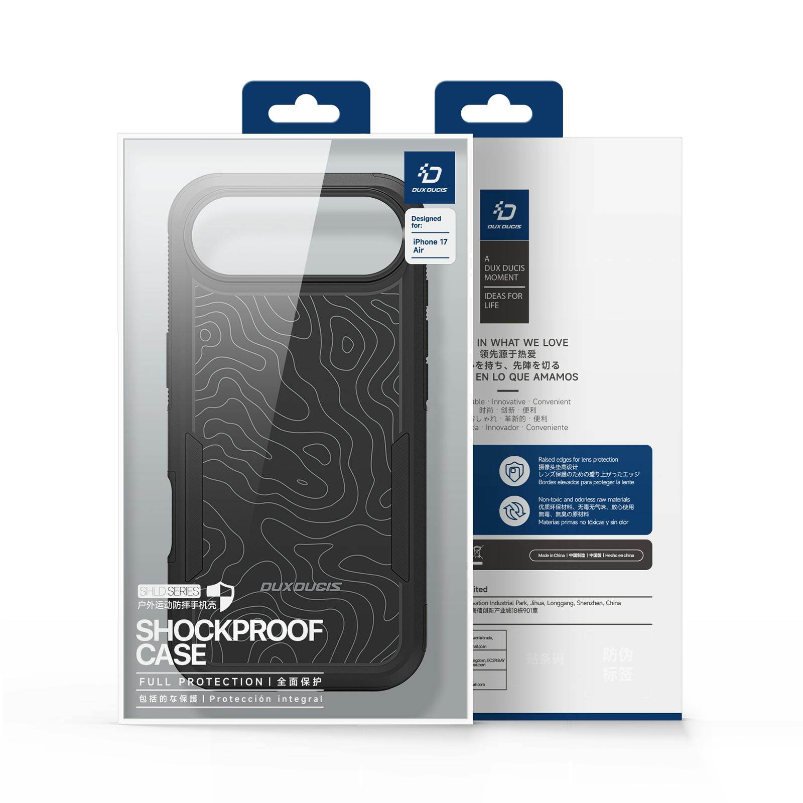 DUX DUCIS Apple iPhone 17 Air SHLD Series Extreme Protector Case Zwart