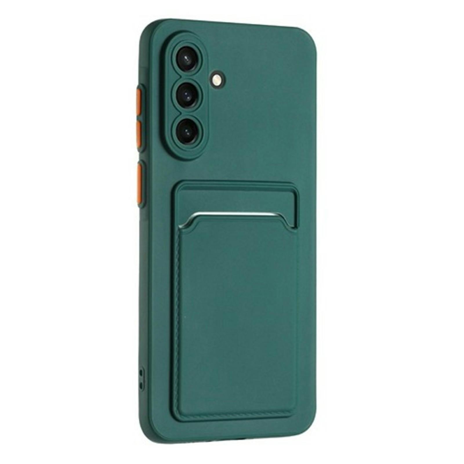 CaseBody Samsung Galaxy A56 Telefoonhoesje met Kaarthouder Groen