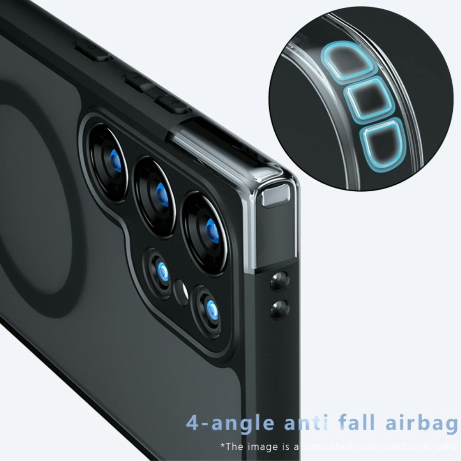 Mocaa Sasmung Galaxy S24 Ultra Slim Anti-Shock Magsafe Hoesje Transparant