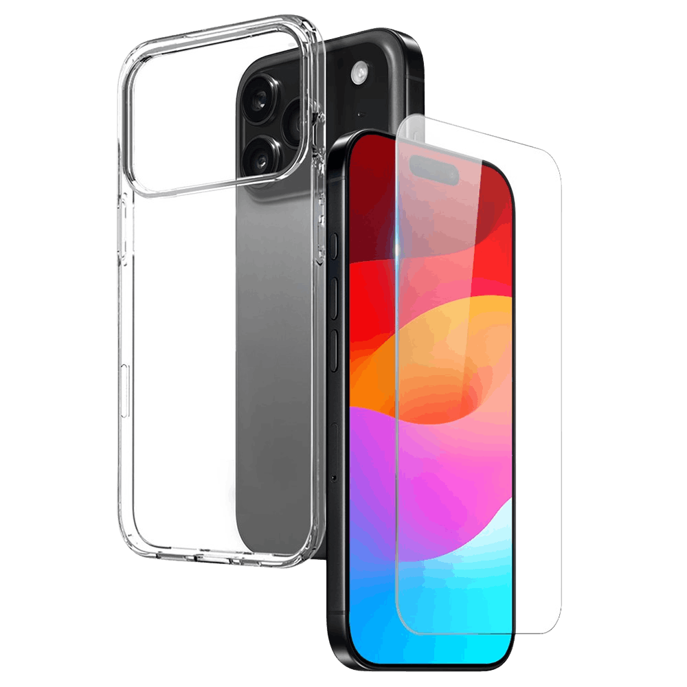 Northjo Apple iPhone 17 Pro Max Hoesje en Screenprotector Transparant