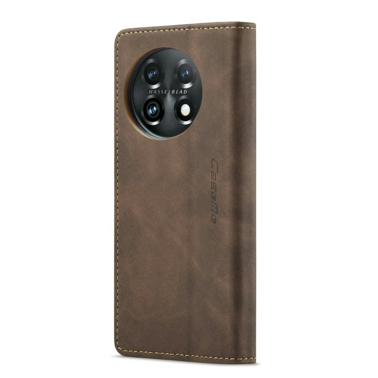 Caseme OnePlus 11 Portemonnee Hoesje Bruin