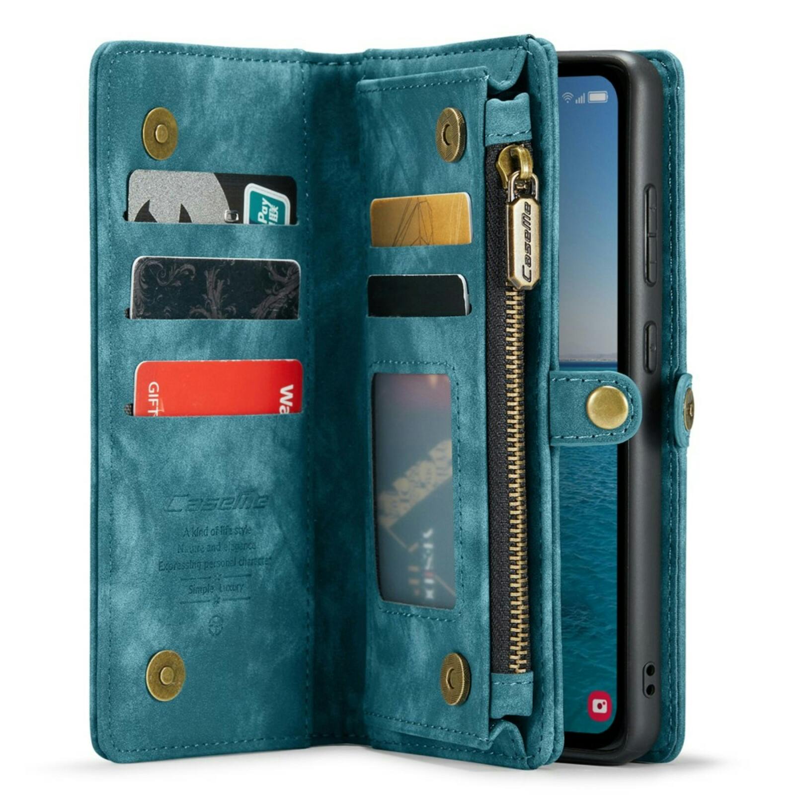 Caseme Samsung A55 Vintage Wallet Hoesje Blauw