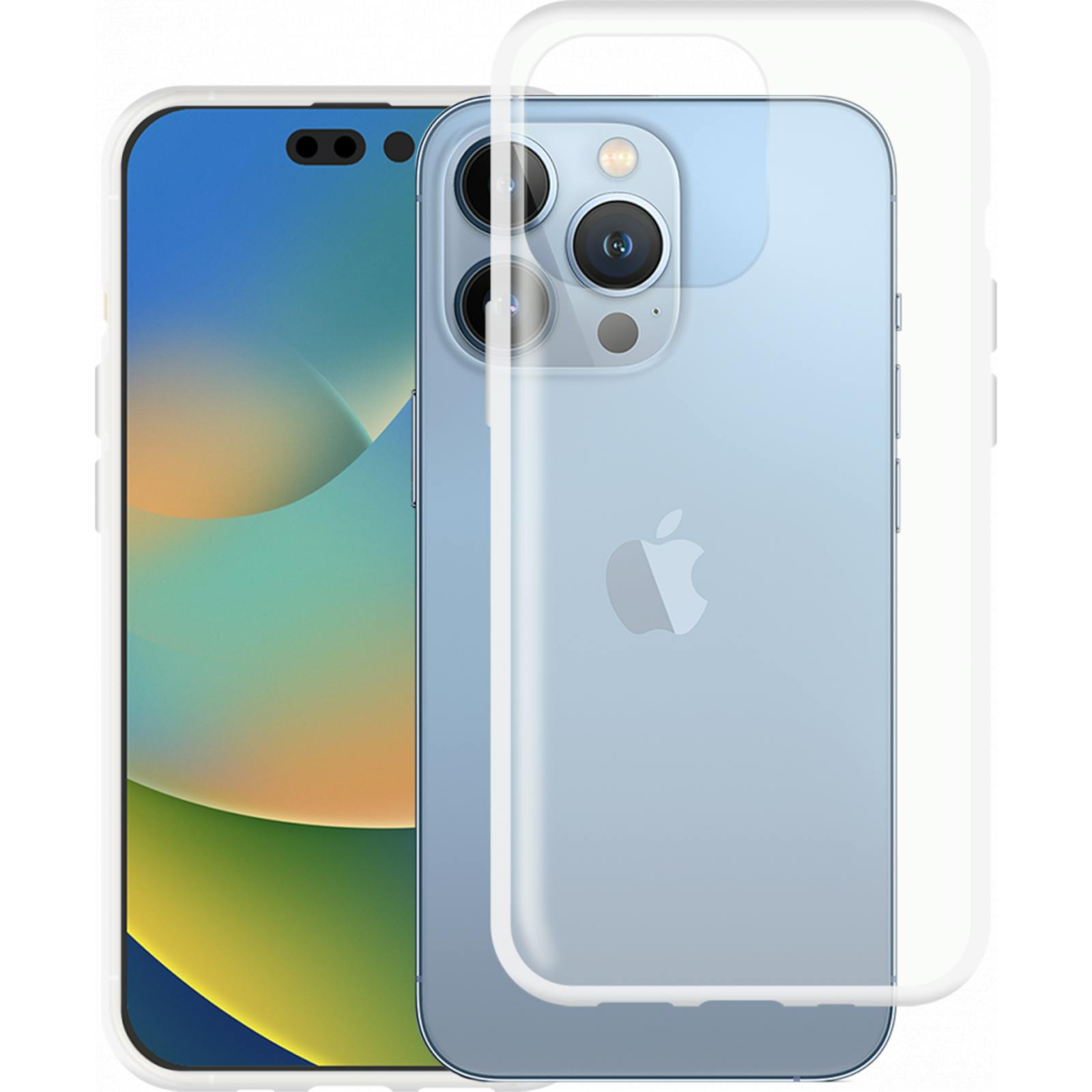 Just in Case iPhone 14 Pro TPU Hoesje Met Draagkoord Transparant