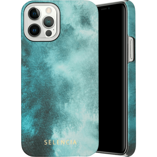Selencia iPhone 12 (Pro) Fashion Hoesje Air Blue - Voorkant