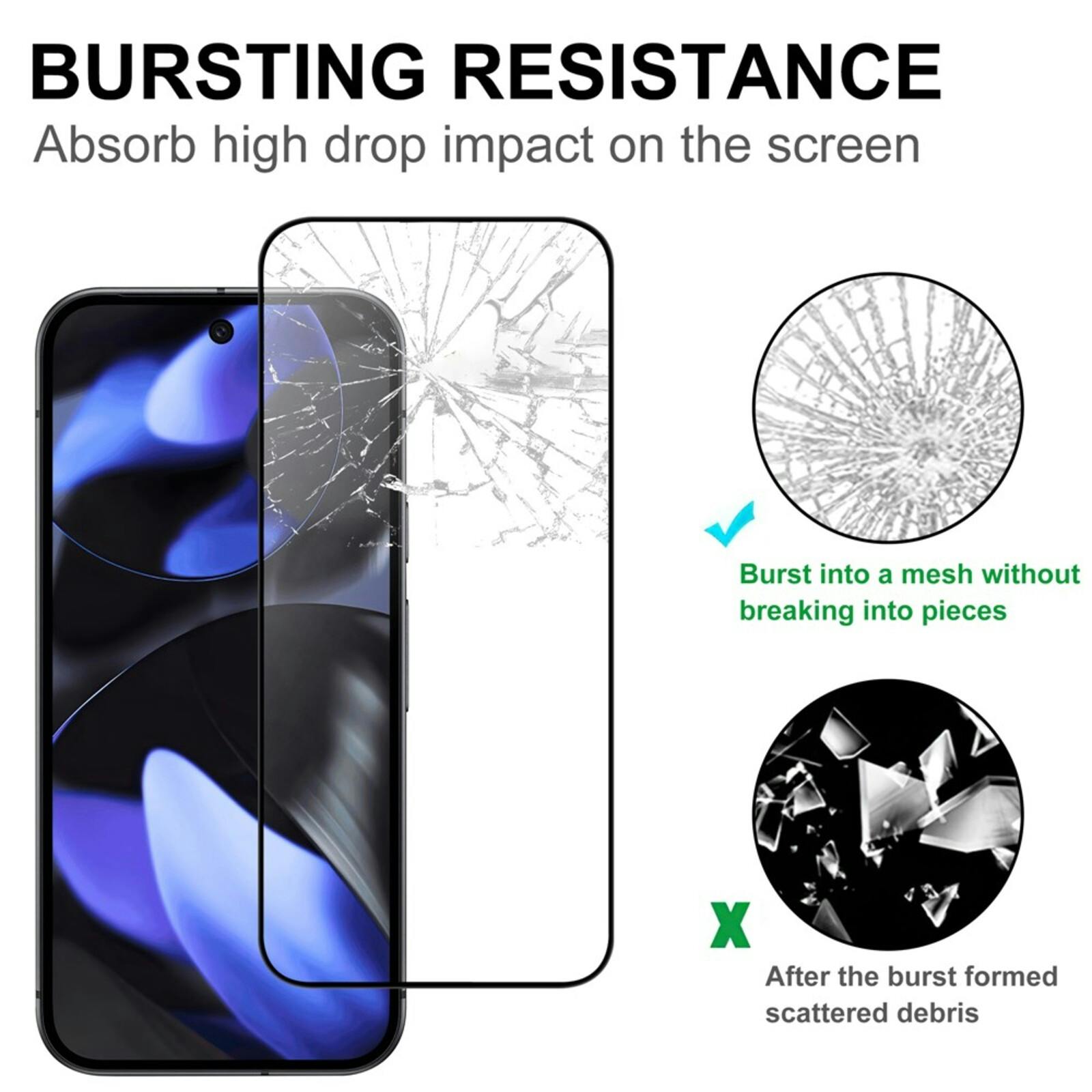Mocaa Google Pixel 10 Pro XL Full Screen Tempered Glass Screenprotector Transparant