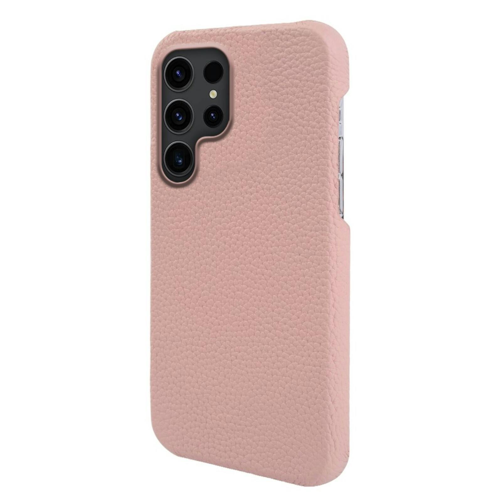 Fashion Samsung Galaxy S26 Ultra Magnetisch Hoesje Echt Leer Roze
