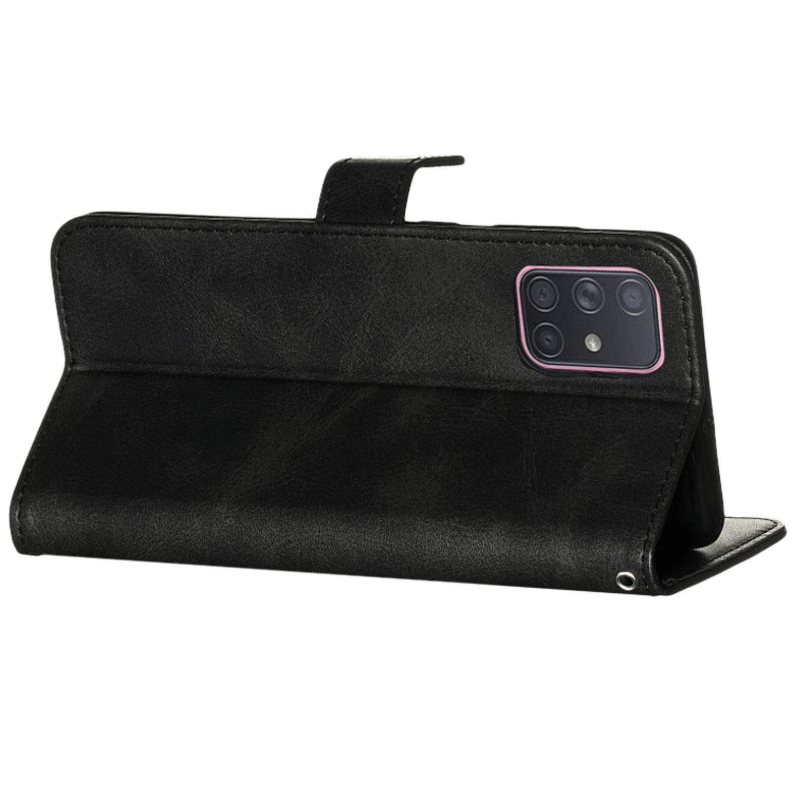 CaseBody Samsung Galaxy A71 Zipper Portemonnee Hoesje Zwart
