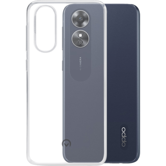 Mobilize OPPO A17 (Siliconen) TPU Hoesje Transparant - Voorkant