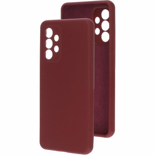 Mobiparts Galaxy A53 Siliconen Hoesje Plum Red