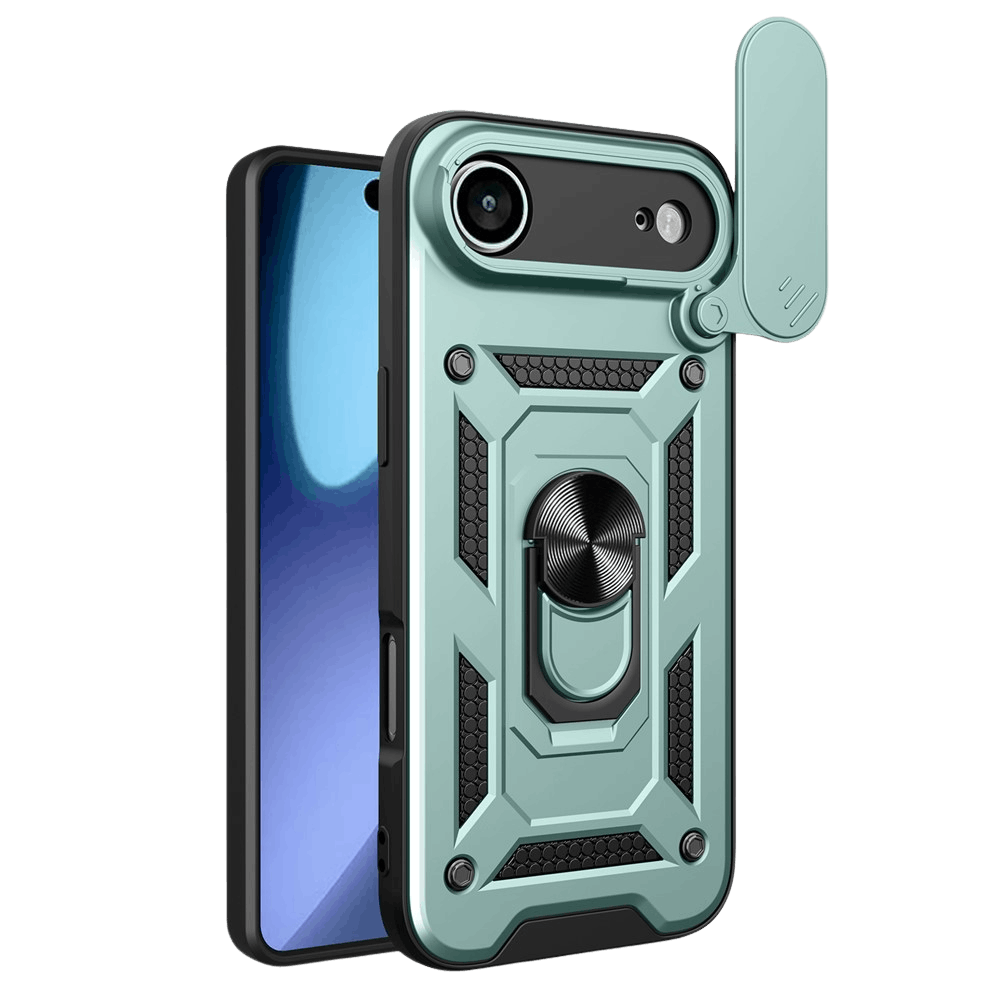 CaseBody Apple iPhone 17 Air Shield Case met Camera-schuif Groen