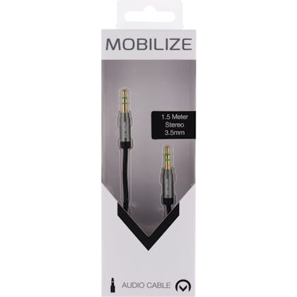 Mobilize Audiokabel 3.5mm naar 3.5mm Black 1.5m