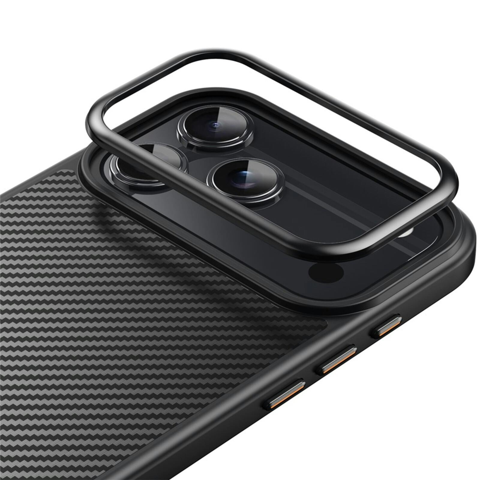 Mocaa Apple iPhone 17 Pro Max Slim Carbon Pantser MagSafe Case Zwart