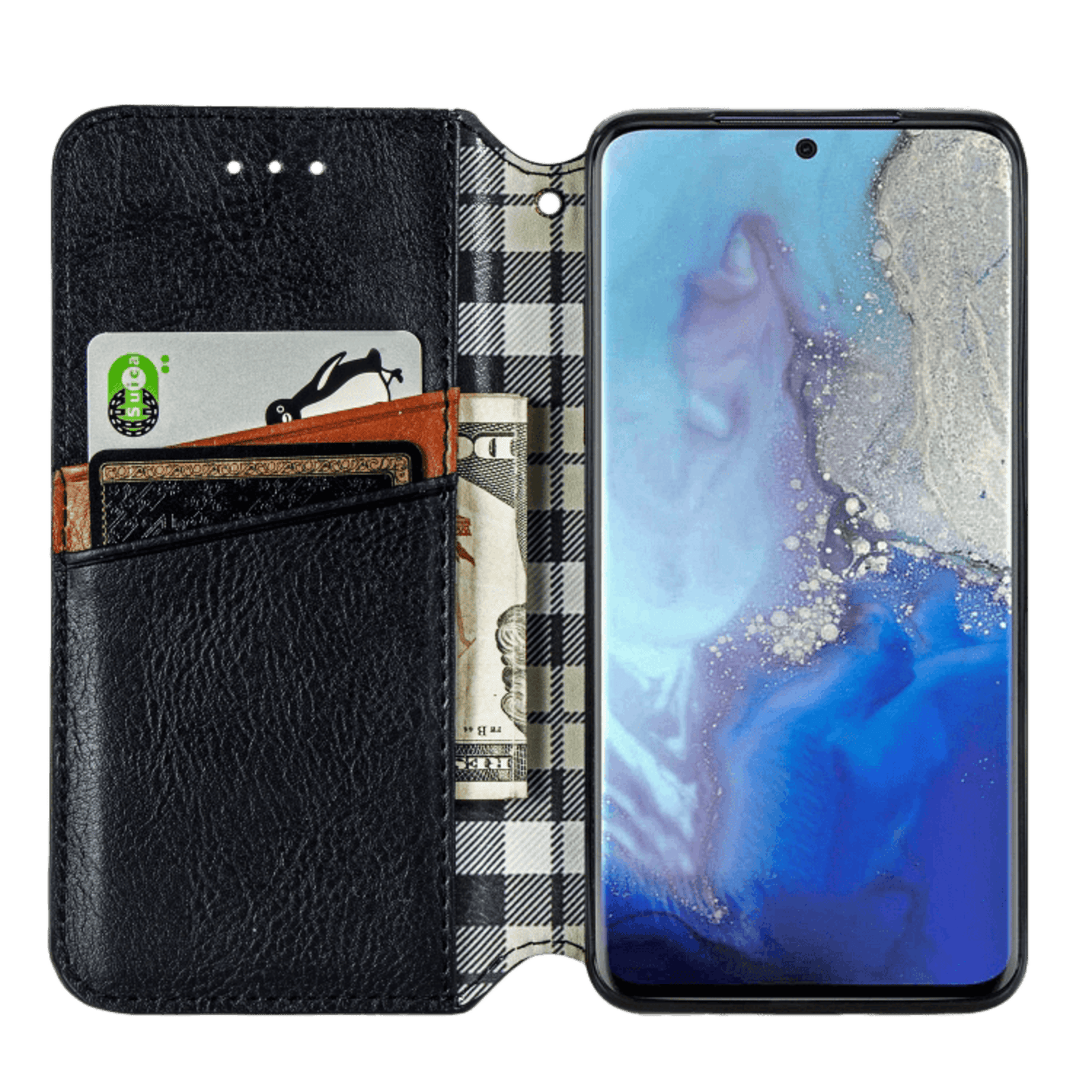CaseBody Samsung Galaxy S20 Ultra Cubic Telefoonhoesje met Magneetsluiting Zwart