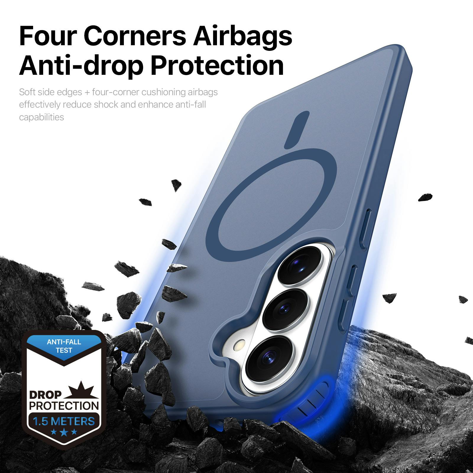 DUX DUCIS Samsung Galaxy S26 Plus Mat Magnetisch Hoesje Blauw