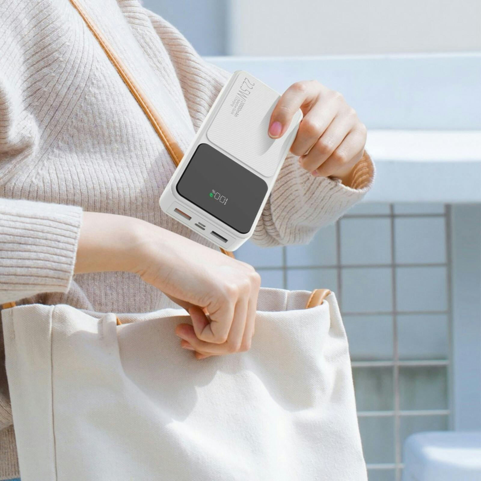 Benwis 20.000mAh Premium Powerbank Wit 20.000 mAh