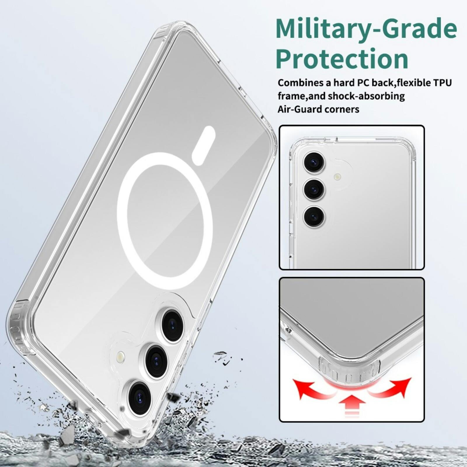 CaseBody Samsung Galaxy A37 Magnetisch Hoesje Transparant