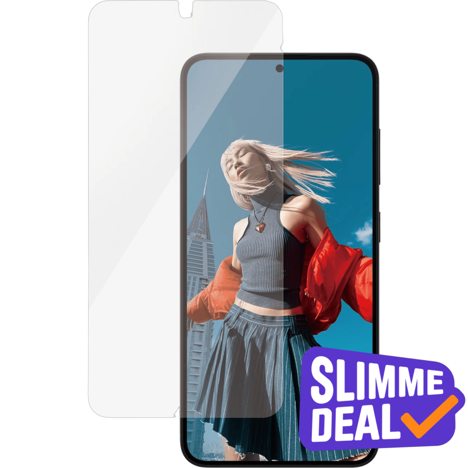 PanzerGlass Samsung Galaxy S25 Wide Fit Screenprotector Transparant