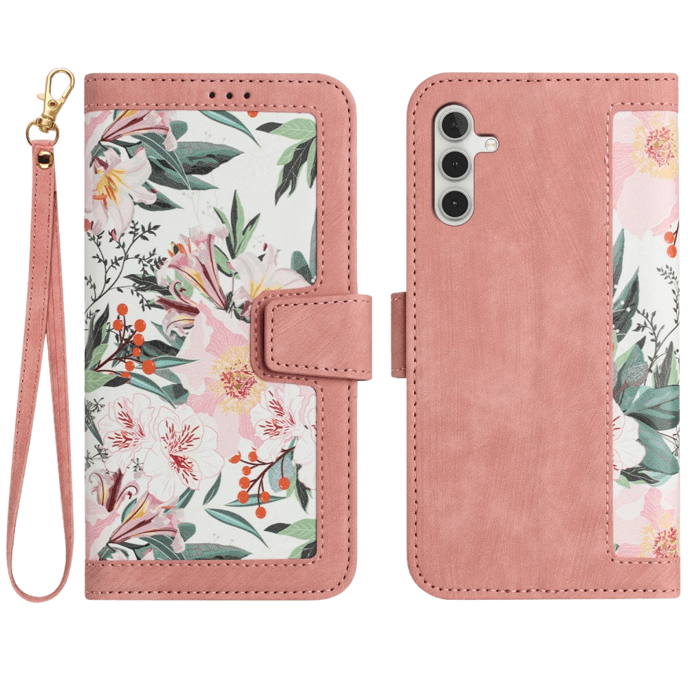 Mocaa Samsung Galaxy A16 Floral Series Bookcase Roze