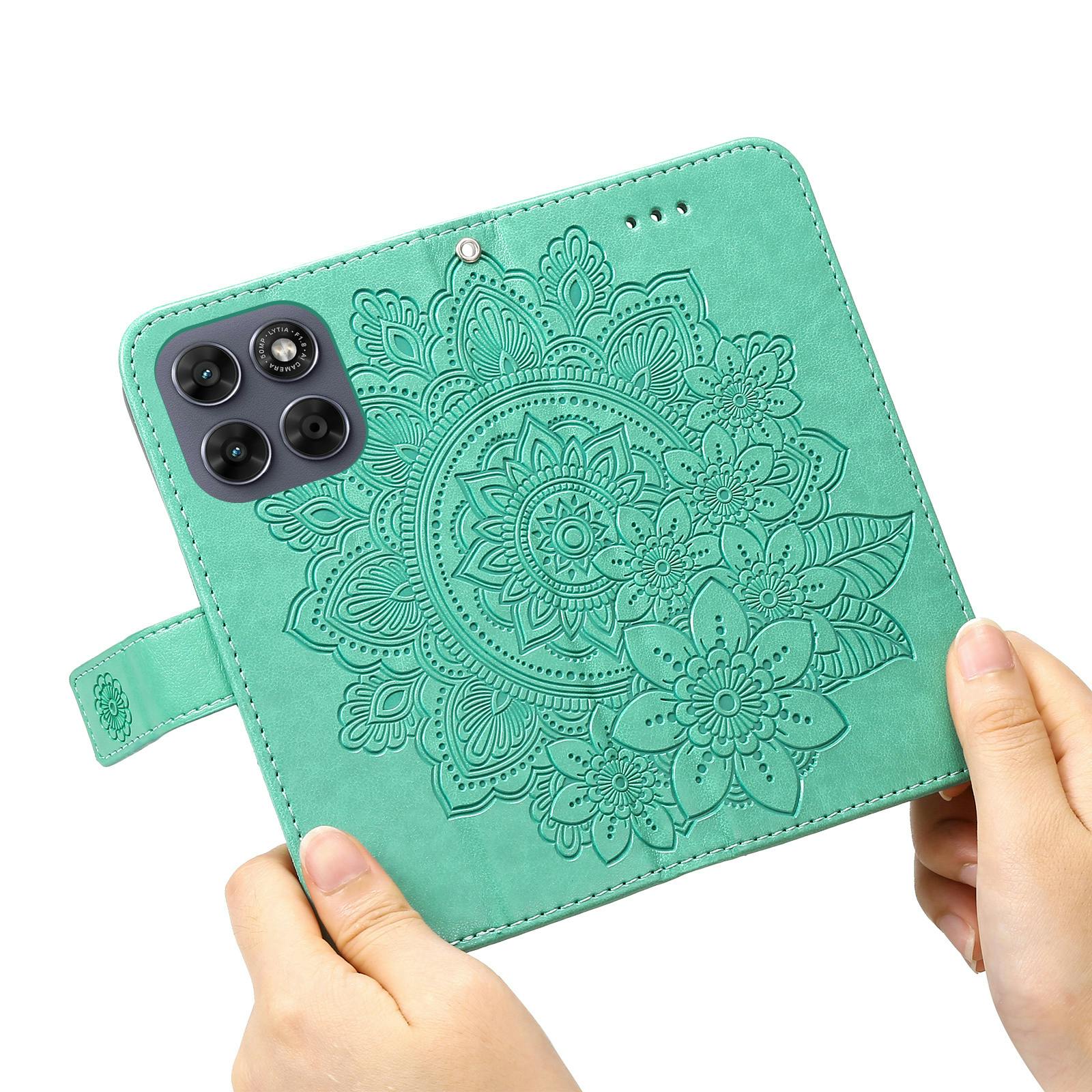 Comfycase Motorola Moto G67 Mandala Wallet Groen