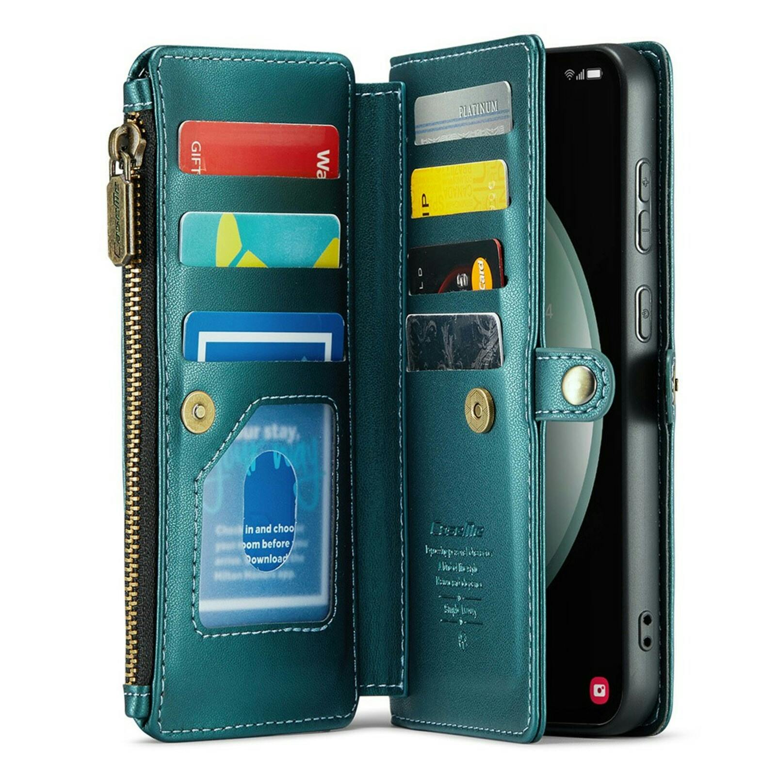 Caseme Samsung S23 FE Clutch Wallet met Koord Groen