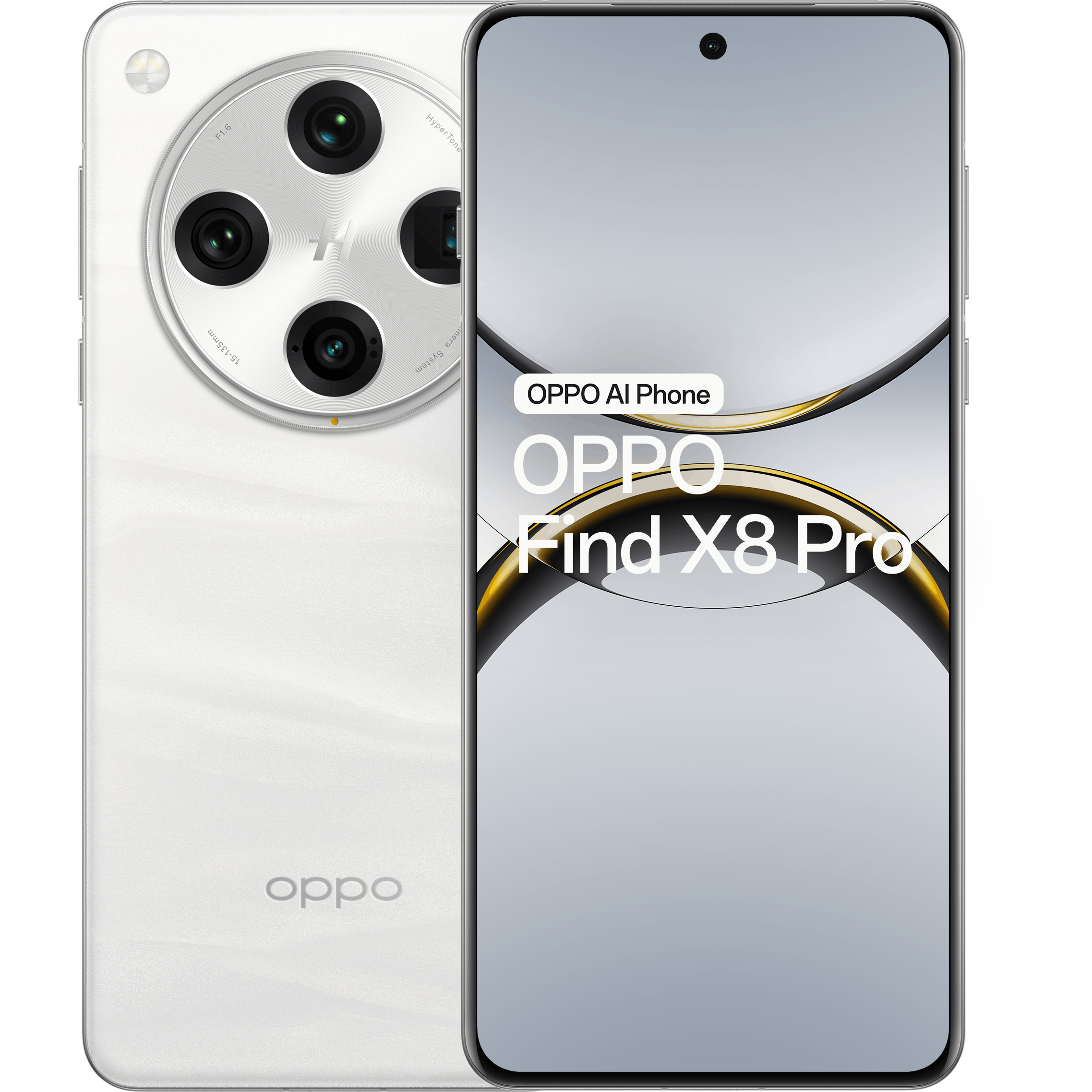 OPPO Find X8 Pro Pearl White - Voorkant & achterkant