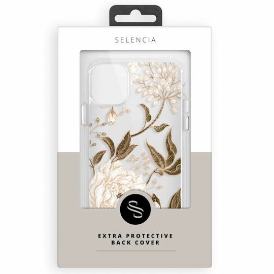 Selencia Galaxy S21 FE Zarya Fashion Hoesje Golden Flowers