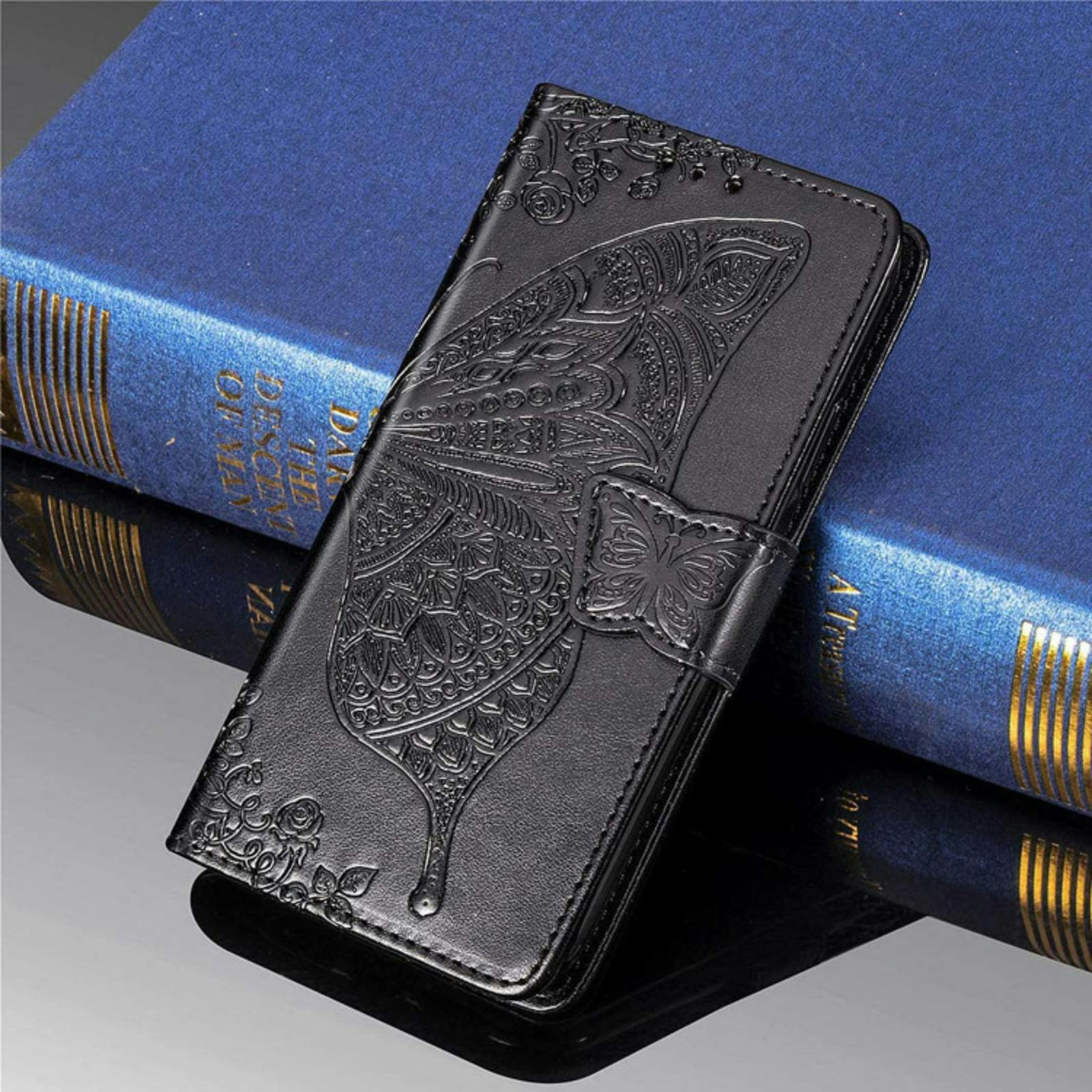 Comfycase P Smart 2020 Butterfly Booklet Telefoonhoesje Zwart