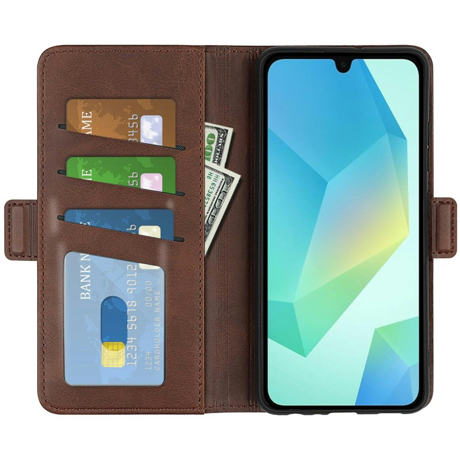 Comfycase Samsung Galaxy A17 (5G) Bookcase Hoesje Bruin