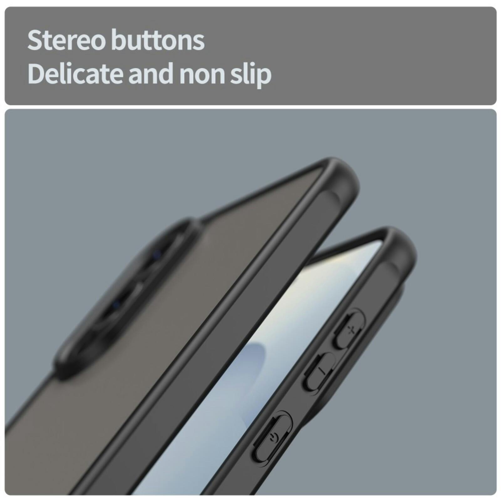 Mocaa Samsung Galaxy S25 Edge Slim Anti-Shock Hoesje Zwart