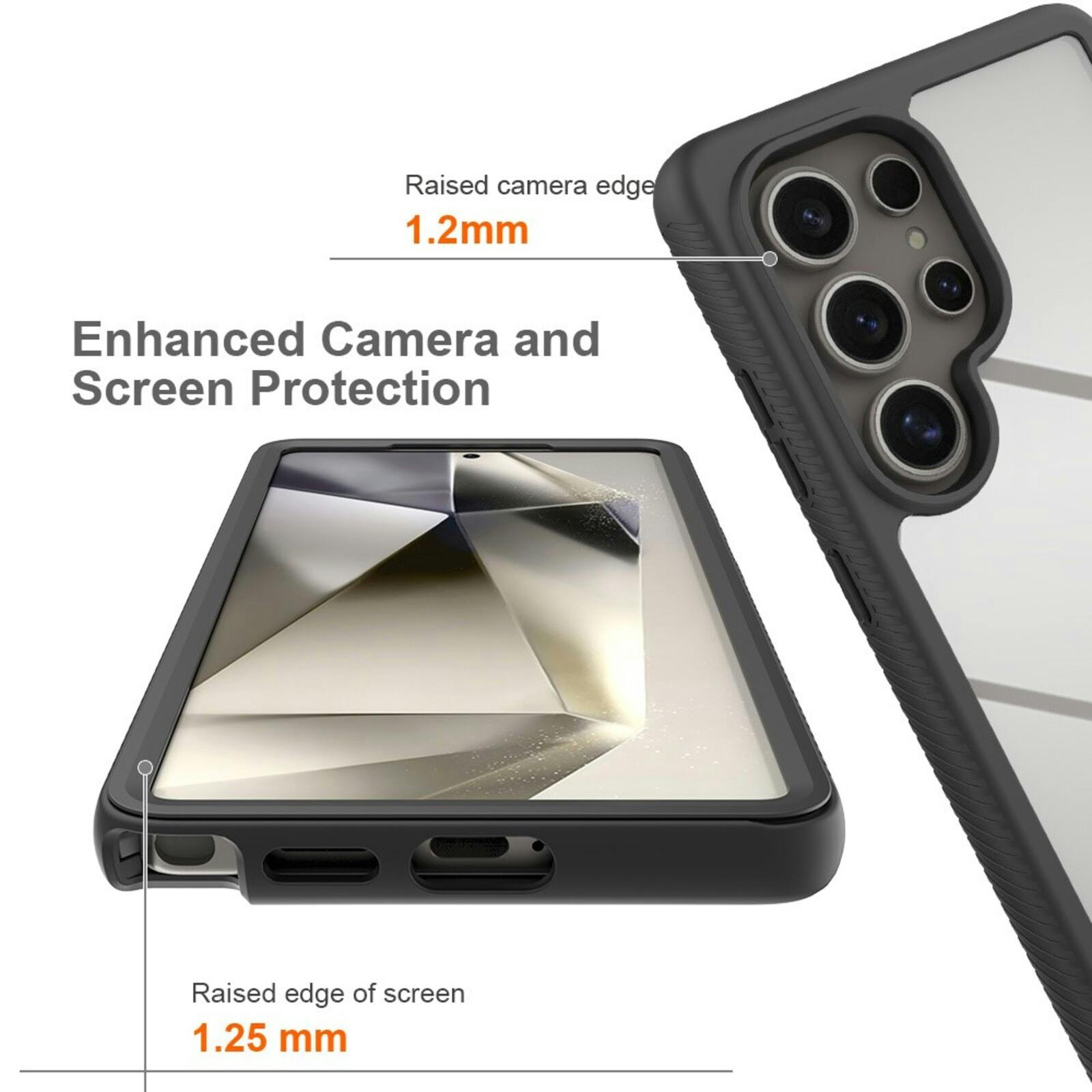 Comfycase Samsung Galaxy S25 Ultra Full Protection Cover Zwart