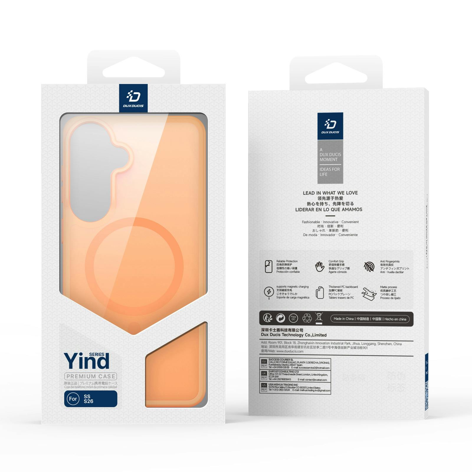 DUX DUCIS Samsung Galaxy S26 Magnetic Mat Hoesje Oranje