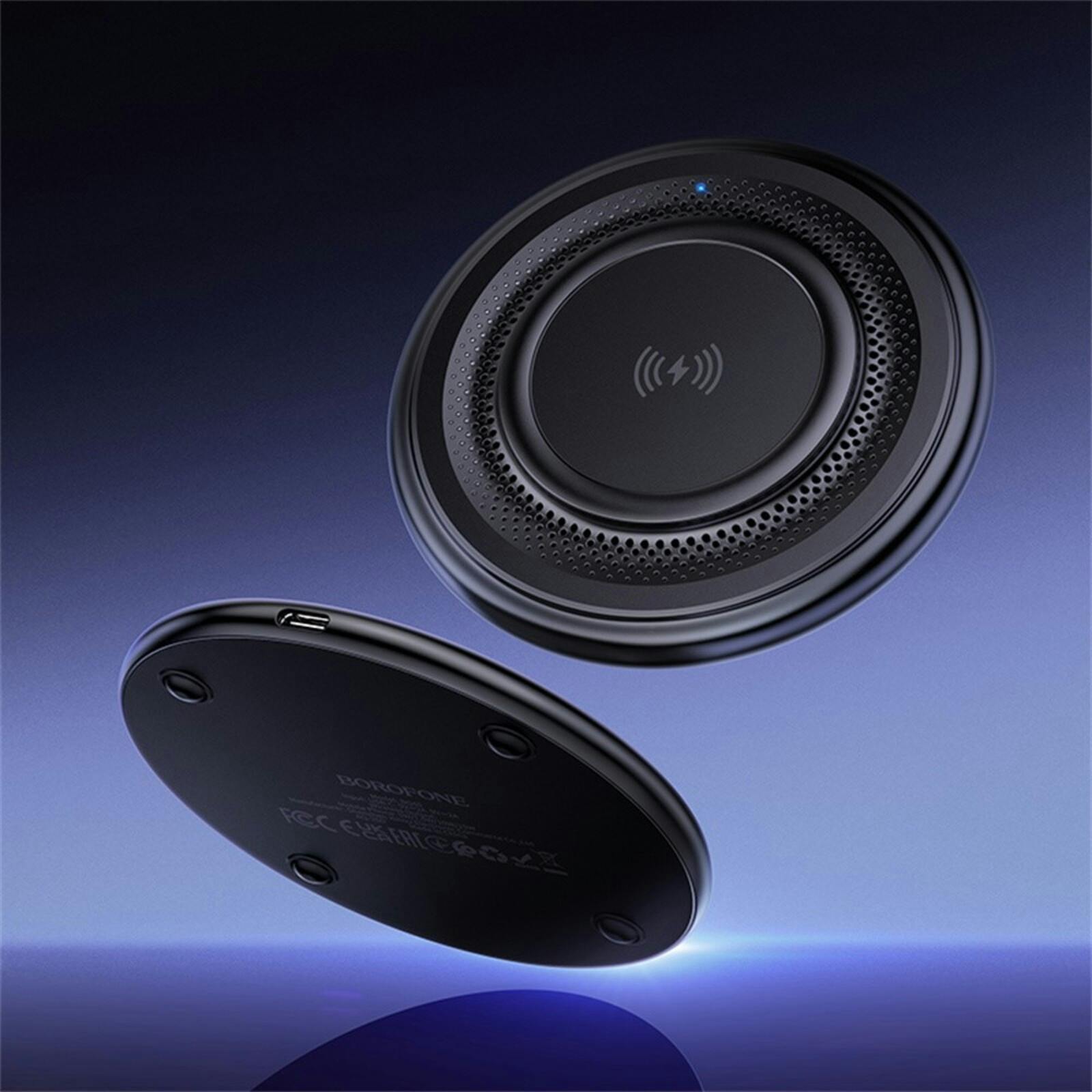 Borofone 15W Desktop Wireless Fast Charger usb-c Wit