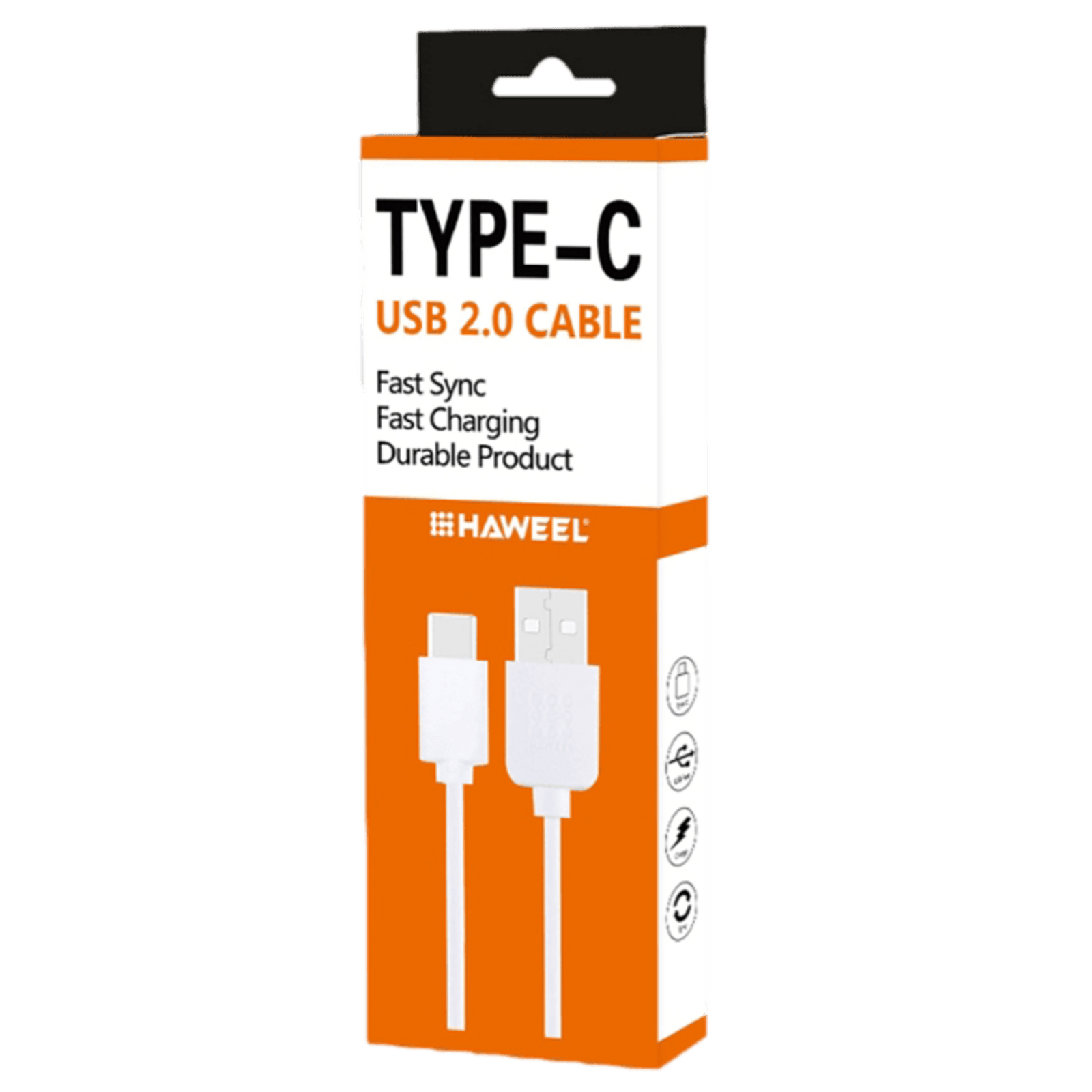 HAWEEL Premium USB-C Kabel Wit 3m