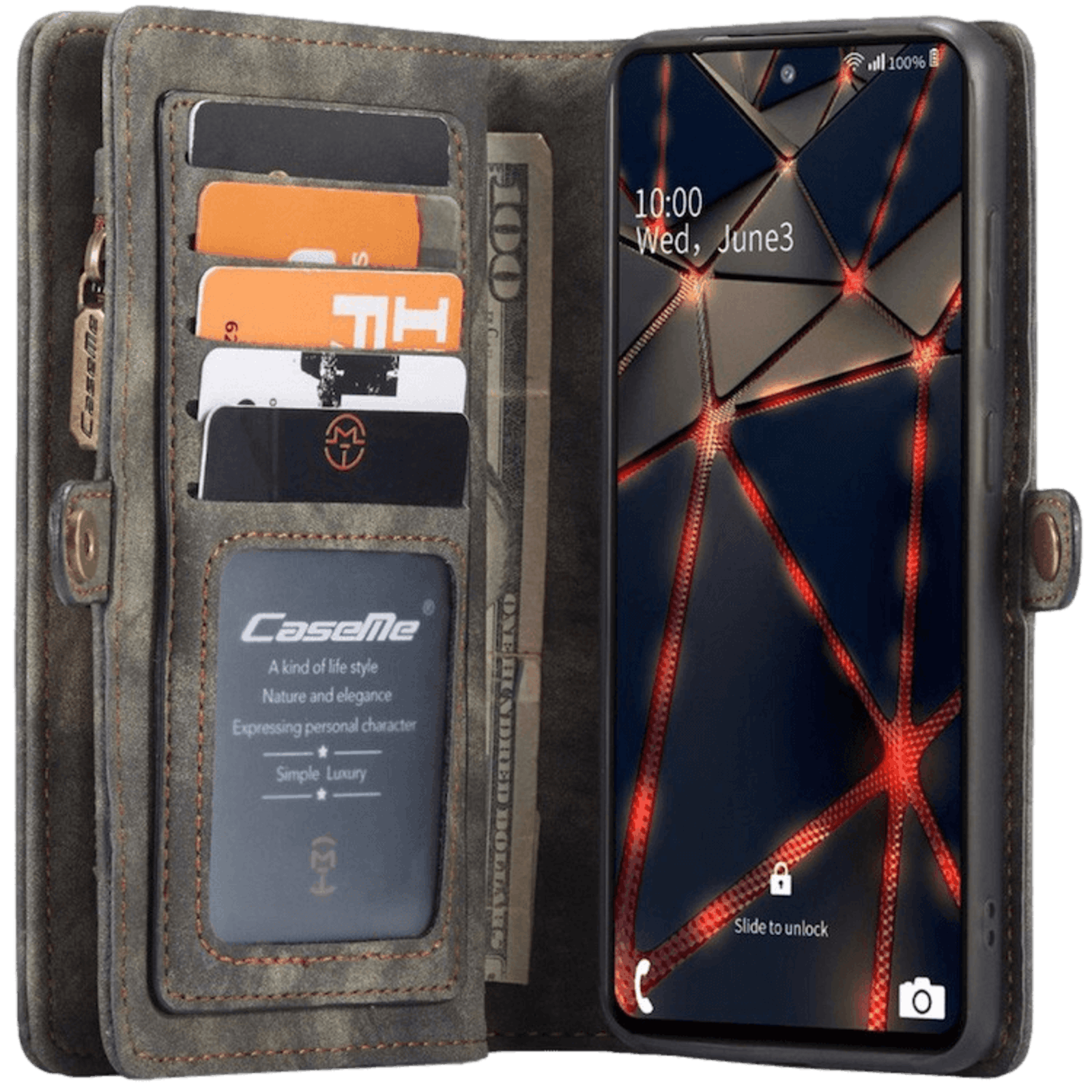 Caseme Samsung Galaxy S20 Vintage Hoesje Zwart