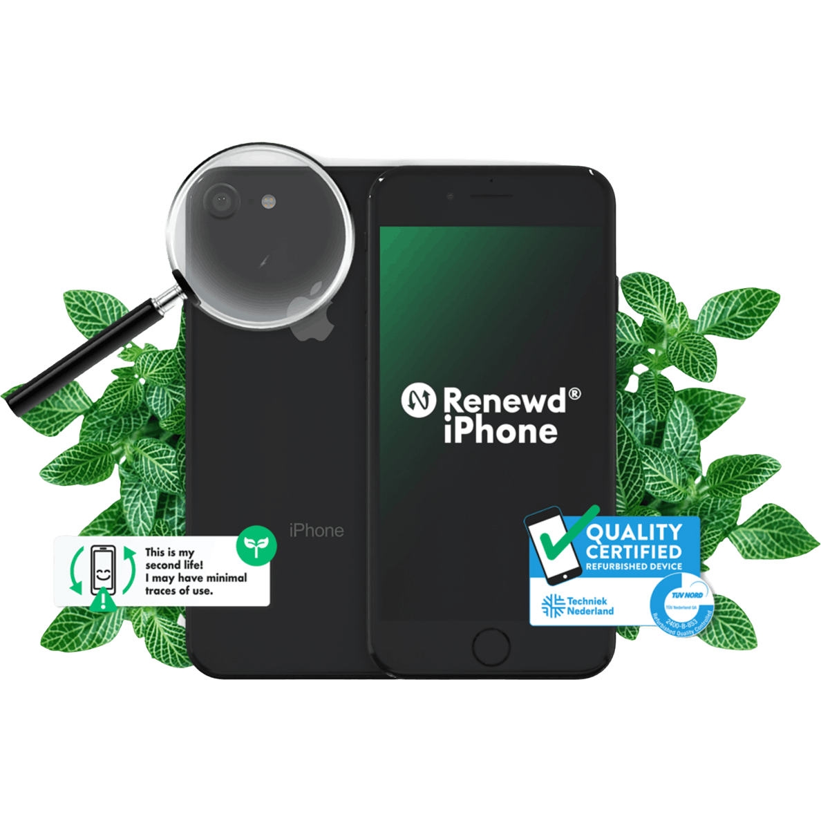 Apple iPhone 8 (Refurbished) - Voorkant & achterkant