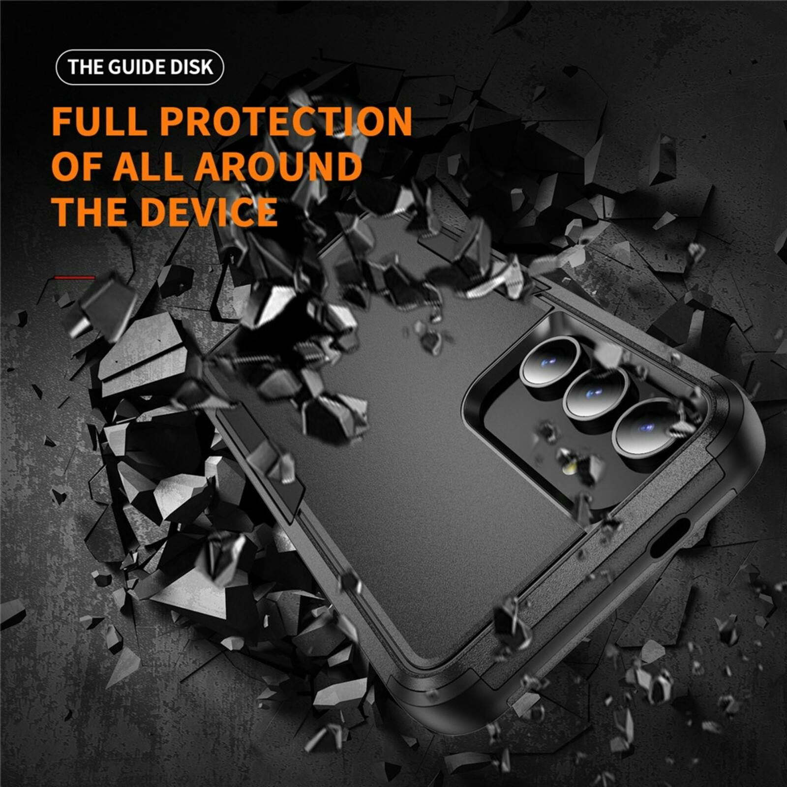 CaseBody Samsung Galaxy S24/S25 3-in-1 Shockproof Hardcase Zwart