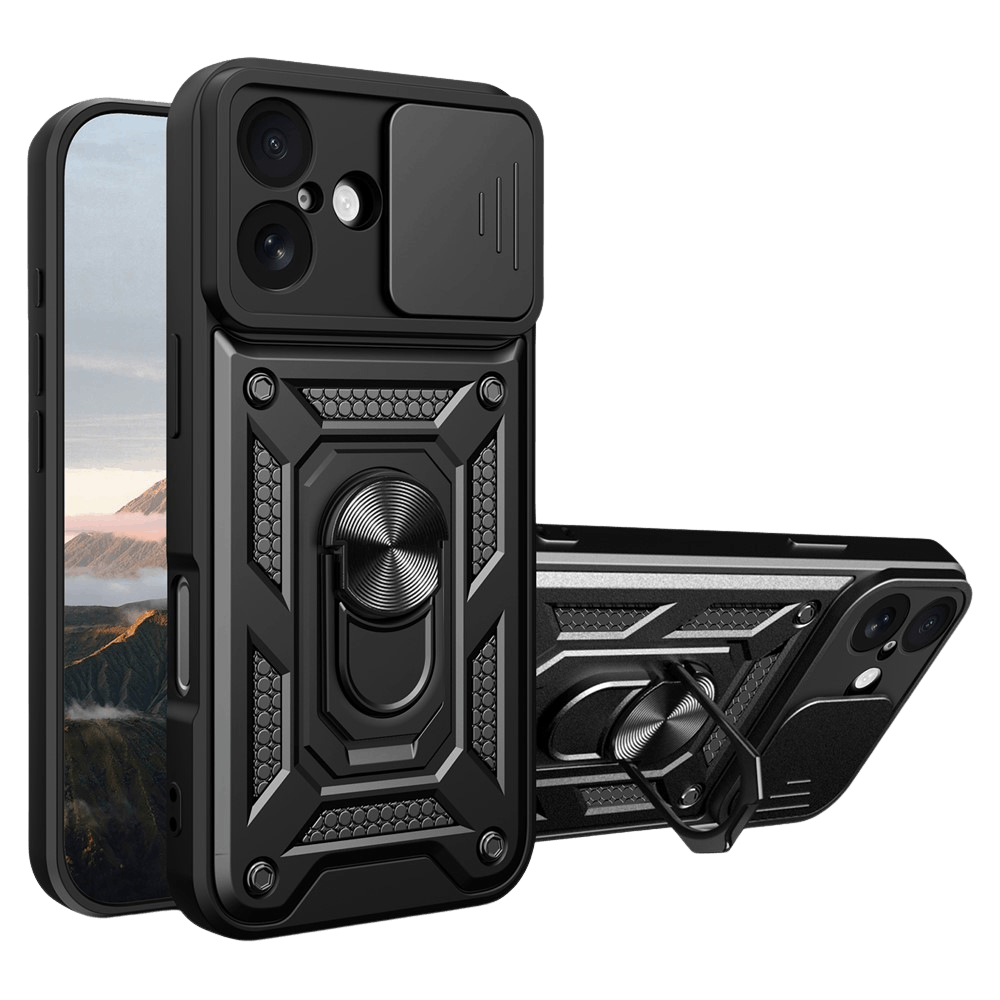 CaseBody Apple iPhone 17 Shield Case met Camera-schuif Zwart