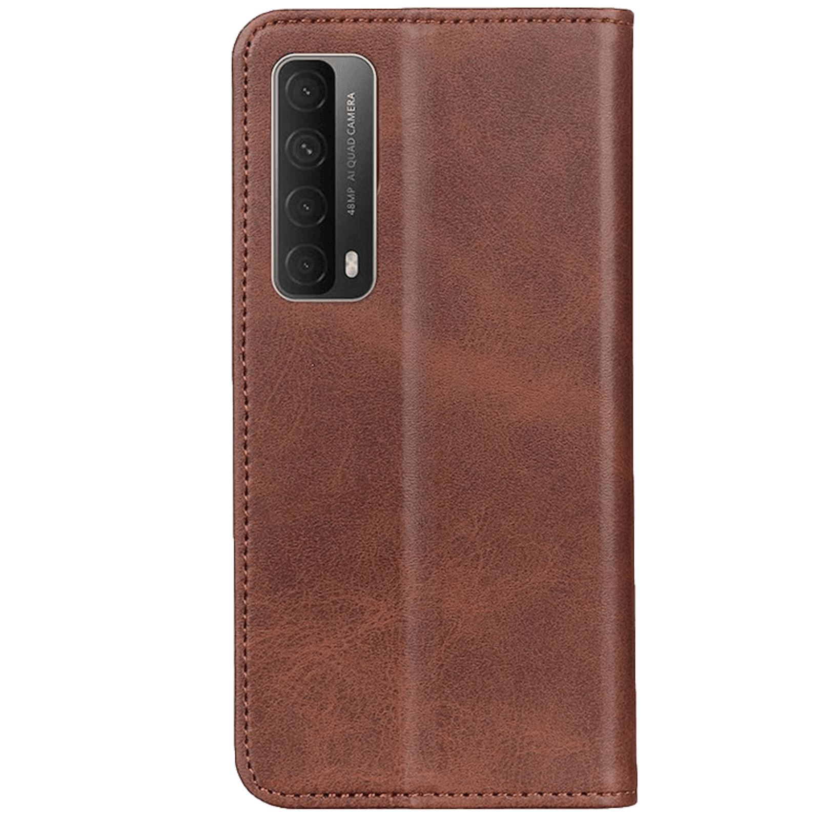 CaseBody Huawei P Smart 2021 Real Leather Wallet Hoesje Bruin