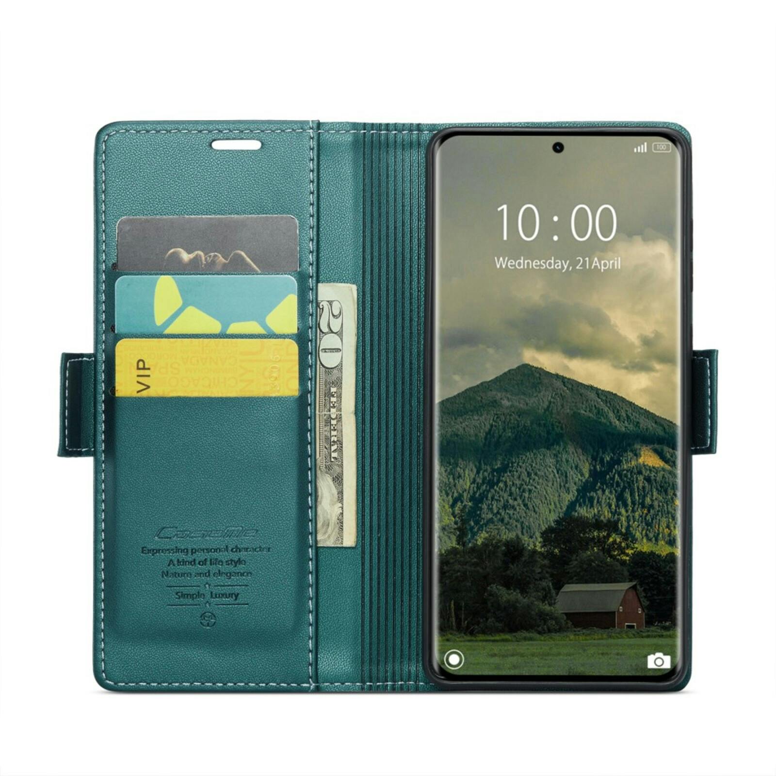 Caseme Xiaomi Redmi Note 14 Pro(+) Bookcase Hoesje Turqoise