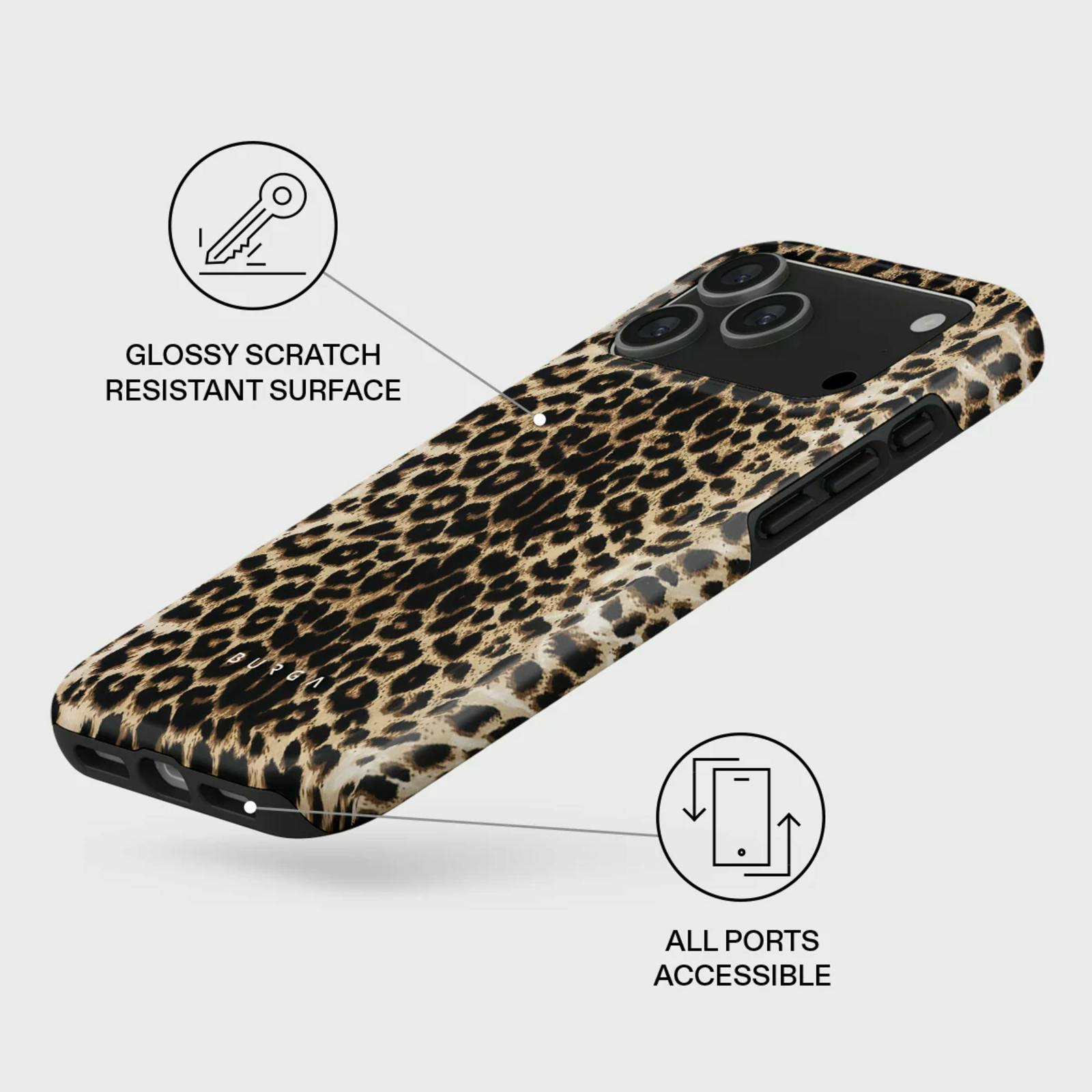 Burga iPhone 17 Pro Max MagSafe Case Leopard