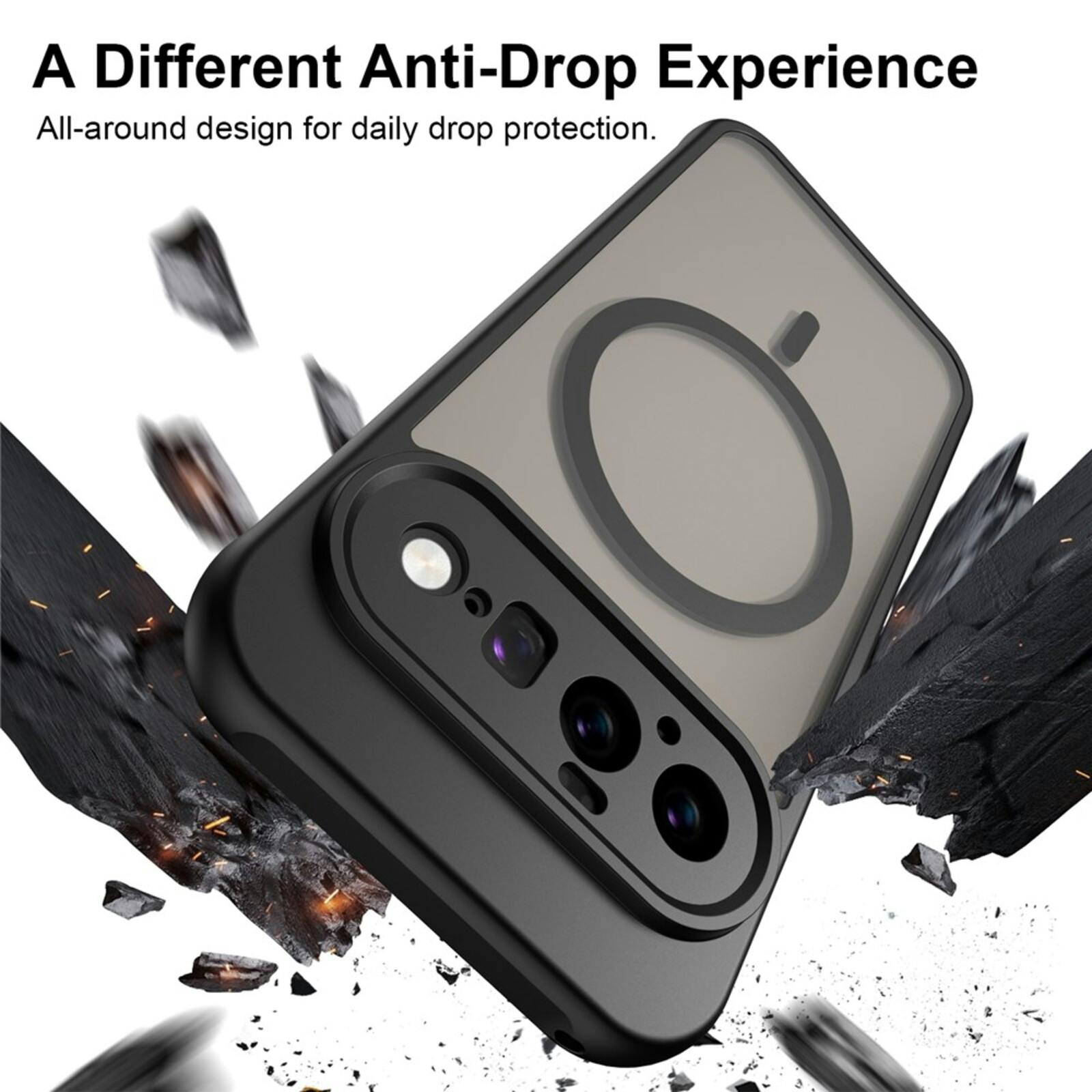 CaseBody Google Pixel 11 MagSafe Mat Hoesje Zwart