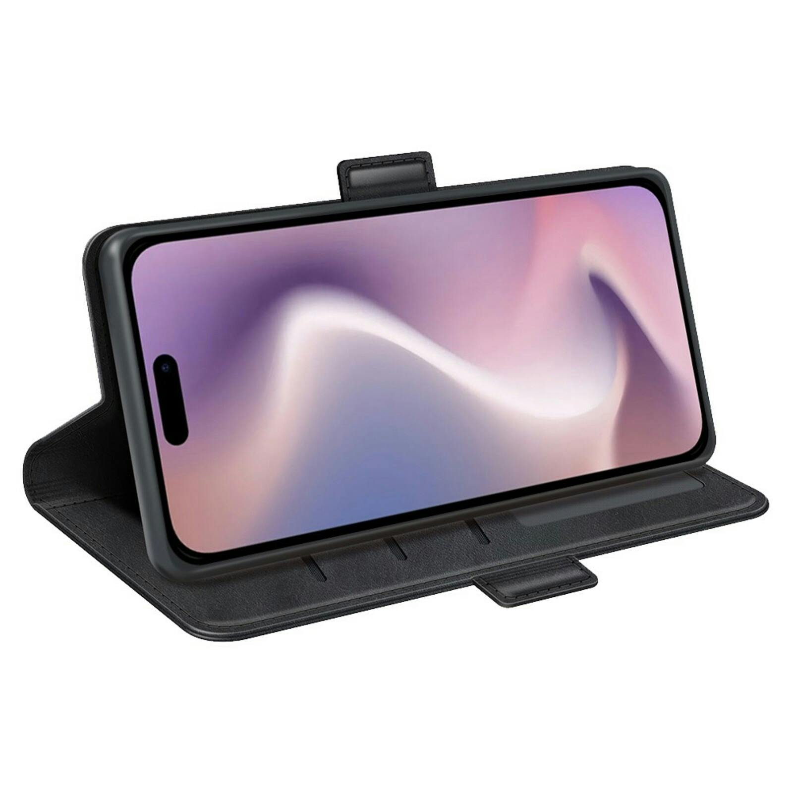 Comfycase Apple iPhone 16 Plus Bookcase Hoesje Zwart