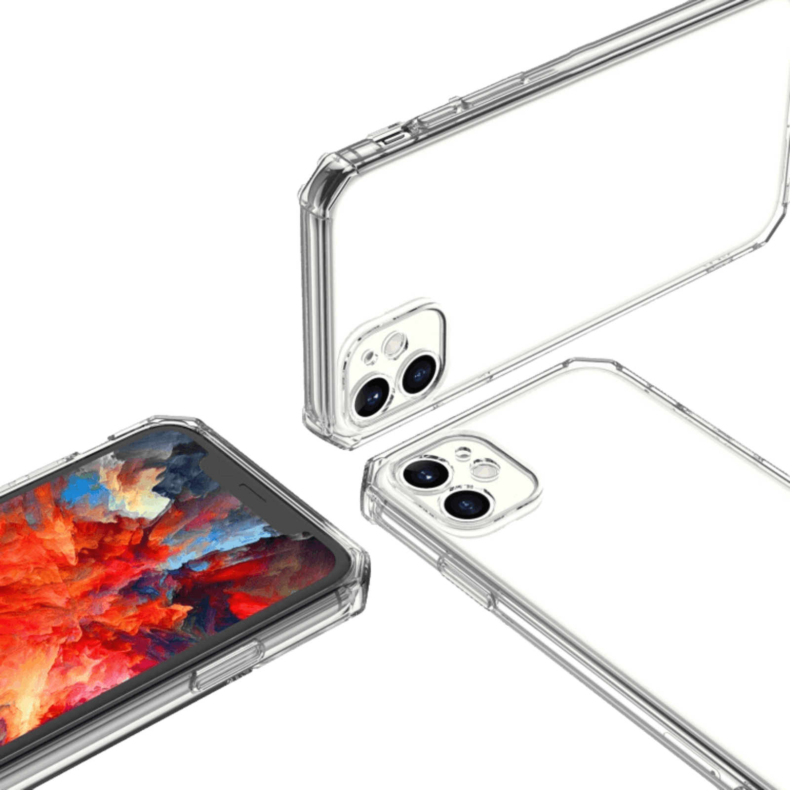 Fashion Iphone 12 Mini Naked Anti Shock Case Transparant