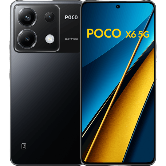 POCO X6 Black - Voorkant & achterkant