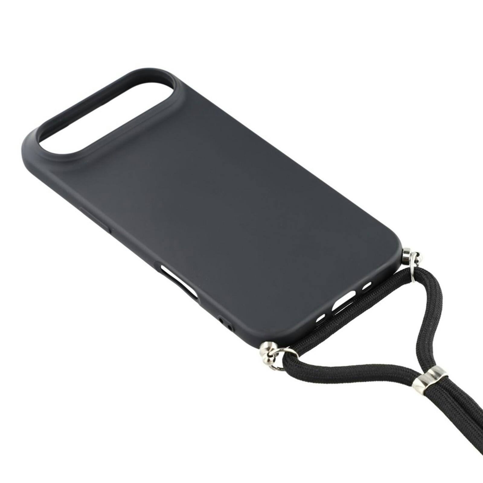 Mocaa Apple iPhone 17 Air Hoesje met Koord Zwart