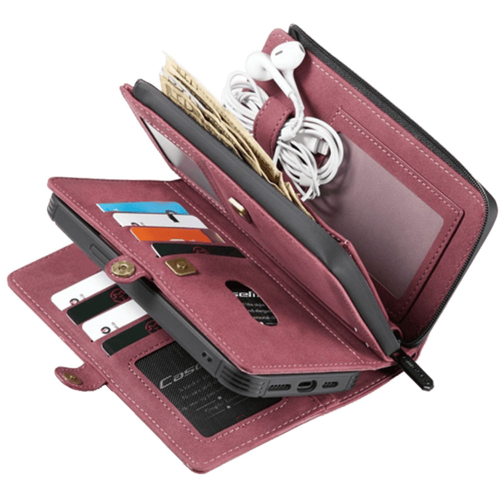 Caseme iPhone 12 Pro Max 2 in 1 Luxury Wallet Rood